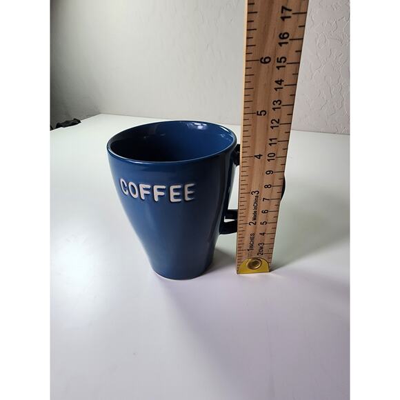 WORLD MARKET Dark Country Blue Medium Sized Coffee Mug No Spoon - Picture 7 of 8